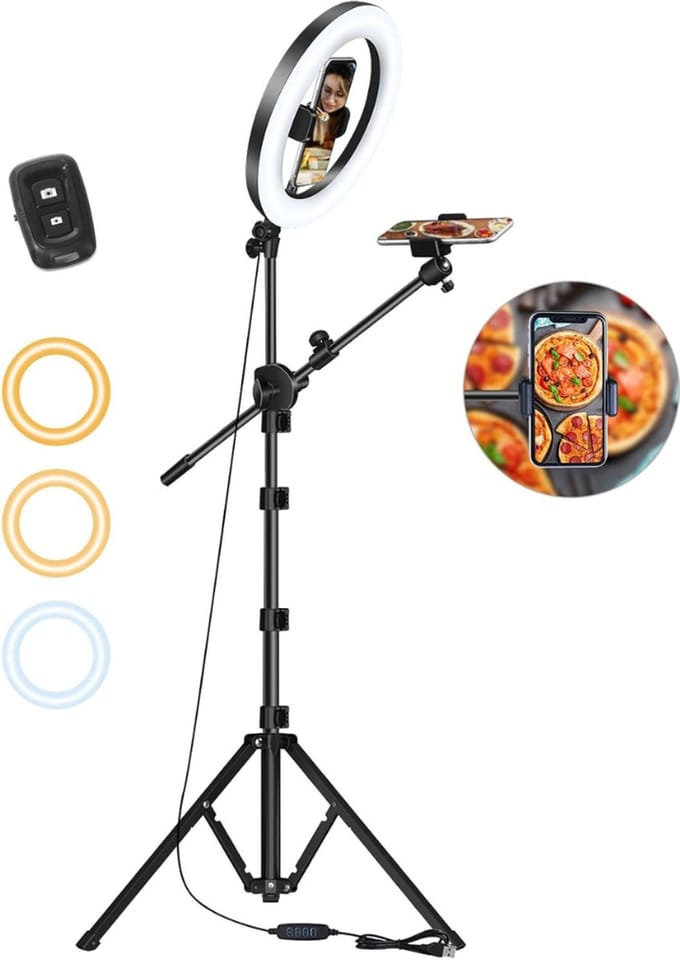 Ringlamp met Statief - Ring Light - Verstelbaar - Led Verlichting