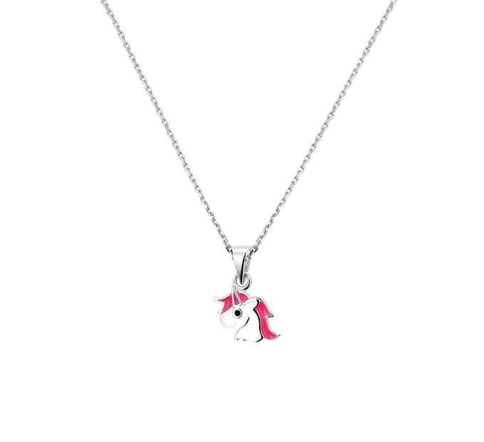 Zilver Gerhodineerde Collier eenhoorn 1 1329163