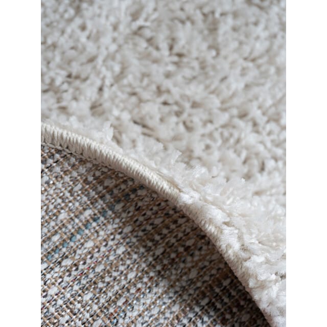Vloerkleed Buddy Cream ø200 cm - Hoogpolig Vloerkleed – Modern / Japandi Design
