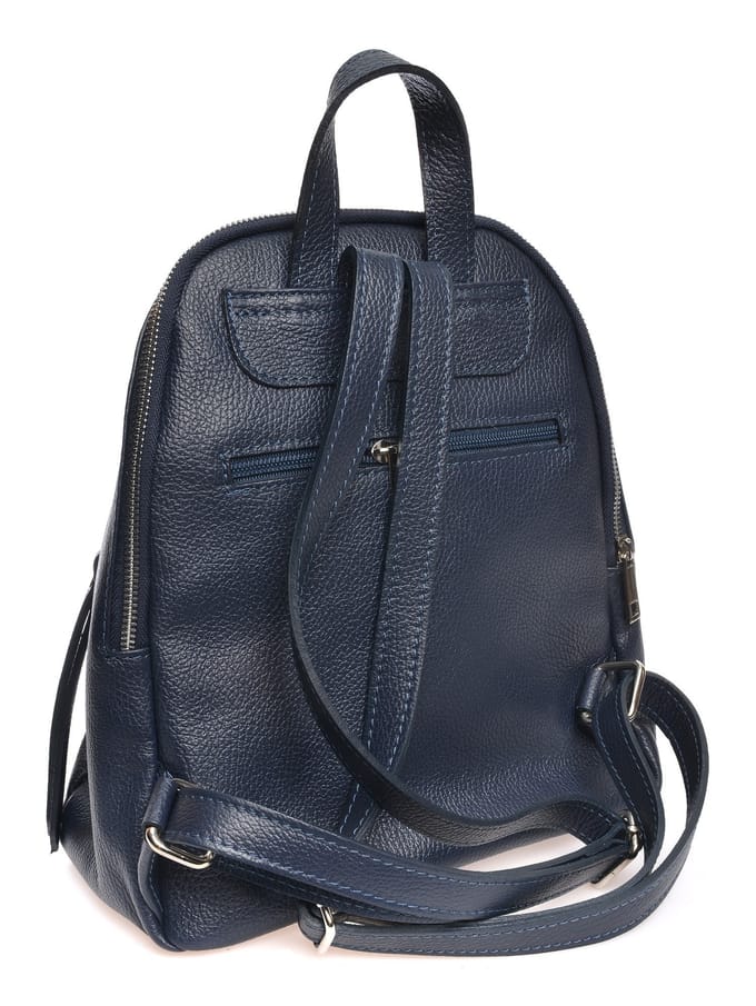 Anna Luchini Blauw   Rundleer Tas
