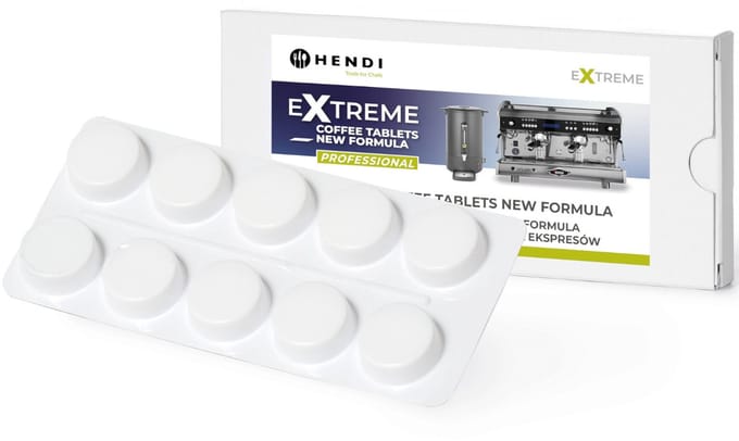 Professioneel reinigingsmiddel voor Extreme Koffietabletten 10 tabletten Hendi 976654
