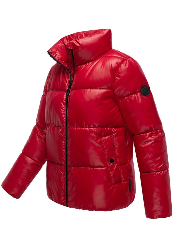 Marikoo dames winterjas Hazalee in puffer-stijl met glanzende look