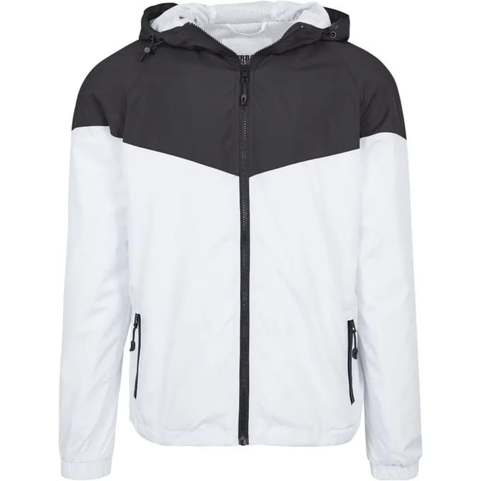Urban Classics - 2-Tone Tech Windrunner jacket - M - Zwart/Wit