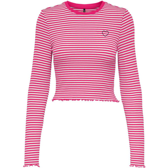 Only Onlmaja ls cropped stripe top cc j dessin