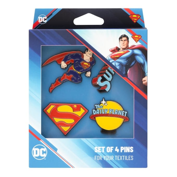 Grupo Erik DC Comics Superman - Set Of 4 Pin - Multicolours