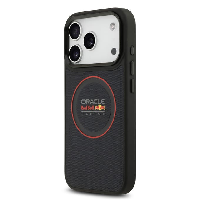 Red Bull Racing Meshed PU Leather Backcover MagSafe voor de Apple iPhone 17 Pro - Navy