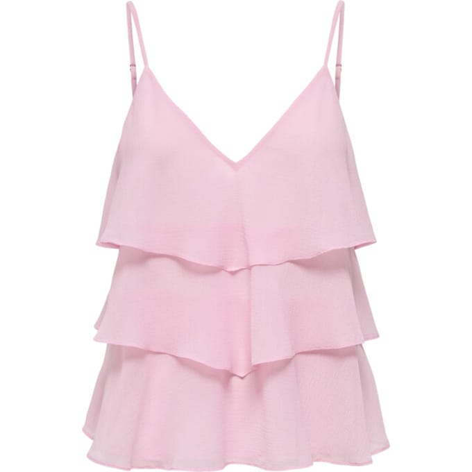 Only Onllinn life flounce singlet wvn noos romance rose