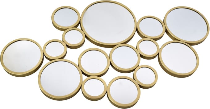 LOFT42 - Bubbles - Spiegel - Multi - Rond - 115x62 - Goud - Metaal