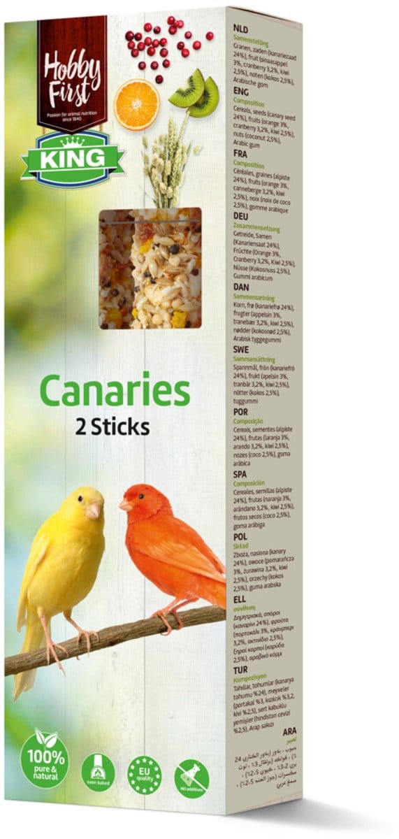 10x HobbyFirst King Sticks Kanarie Fruit 60 gr