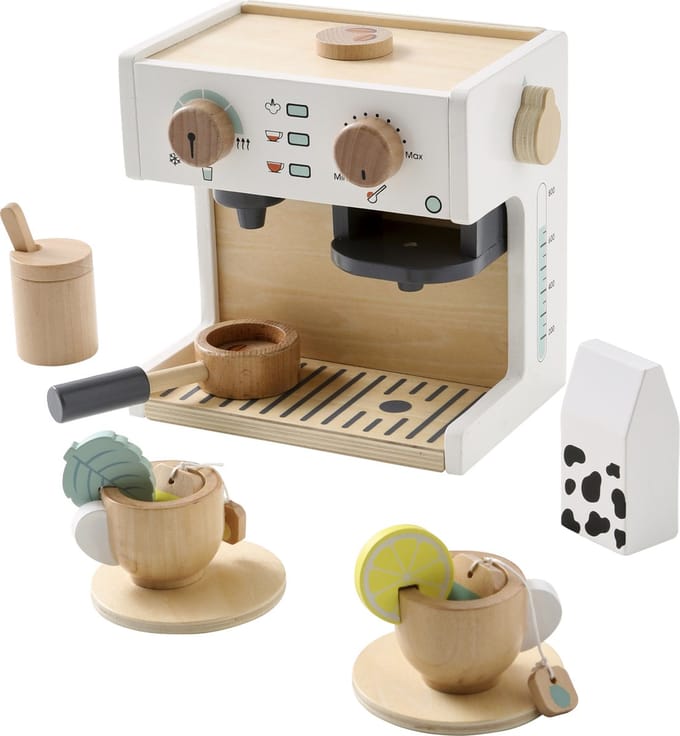 Vertbaudet Houten koffie- en theemachine.
