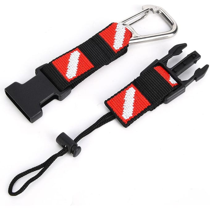 BCD Universele Duikuitrusting Houder met Lanyard Veiligheidsklem Apparatuur HY08HY08 black