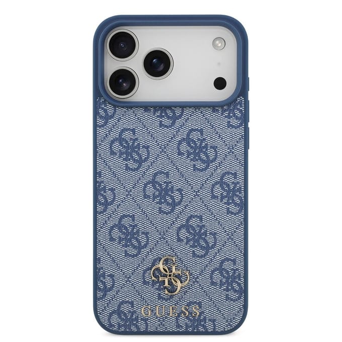 Guess Back Cover Case - iPhone 17 Pro - Blauw - MagSafe-compatibel - Slank ontwerp met metalen logo