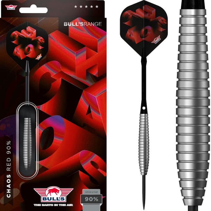 Bull's Chaos Red 90% - Dartpijlen