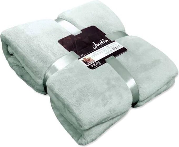 Unique Living Justin - Fleece polyester - Plaid - 150x200 cm - Cloud Blue