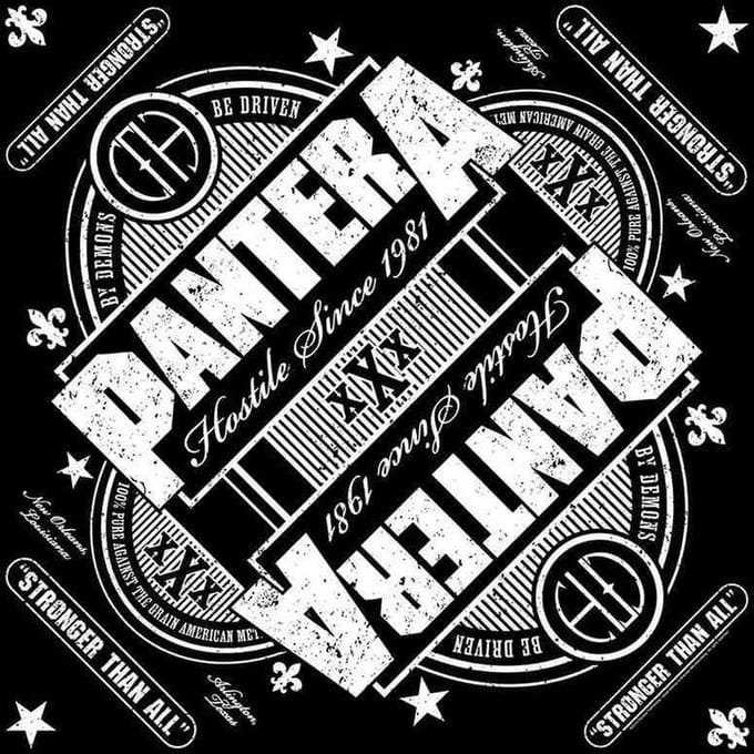 Pantera - Stronger Than All Bandana - Zwart