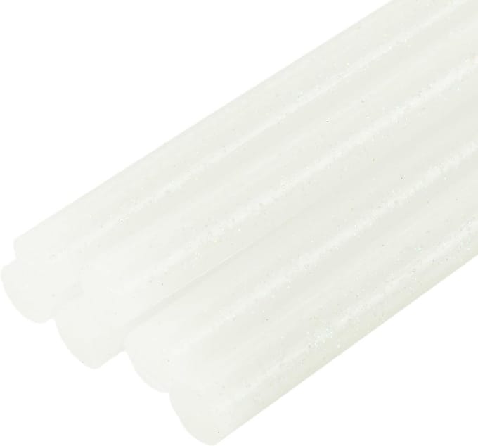 6x Hete Lijmsticks 7x200mm Glitterwit voor Lijmpistool - Reparaties & Knutselen