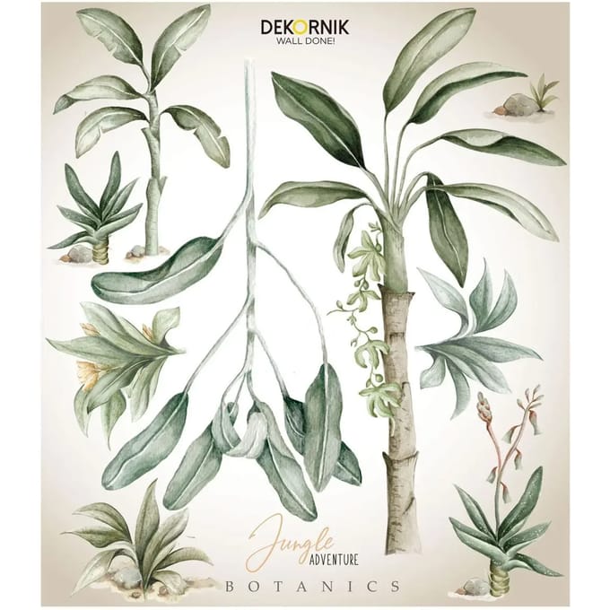 Stickers voor baby's Dekornik Jungle Botanics Plants Template