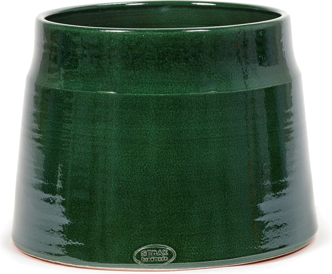 Serax - Glazed shades - Bloempot M - Donkergroen - 30 Ø