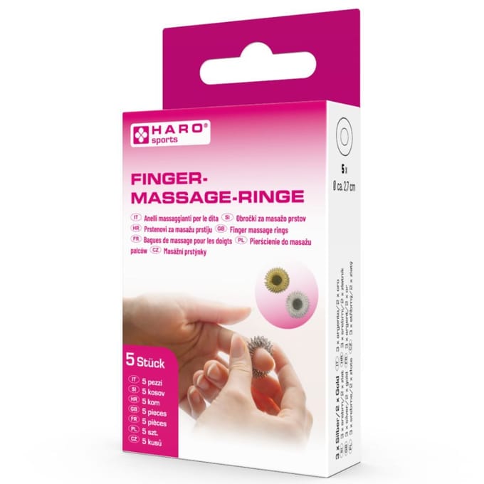 Vingermassagering set van 5, koolstofstaal