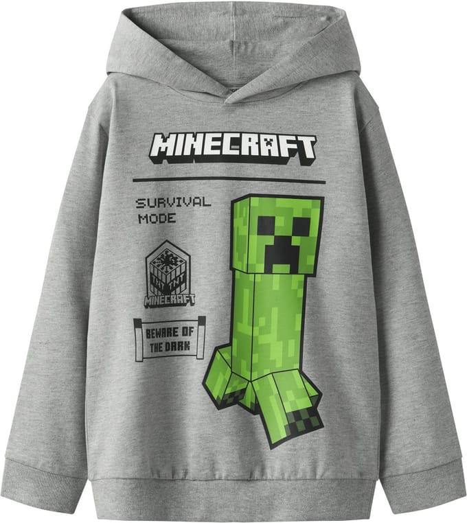 NAME IT - TKMPNAT MINECRAFT NREG SWEAT WH NOOS BFU - Jongens - Sweaters