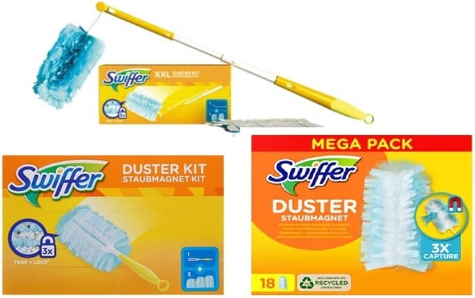 Swiffer Duster + Swiffer XXL Duster DELUXE kit met 18 Swiffer Duster navulling