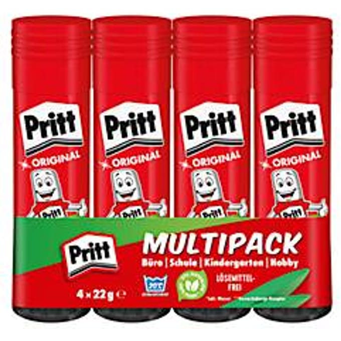 PRITT lijmstift, verpakking van 4, 22 g per stick