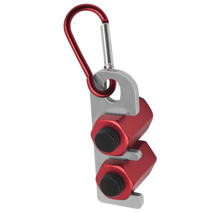 Vierkante hulpklem Karabijnhaak Trapmeter Frame Vierkante cliphouder Aluminiumlegering Vierkant rood