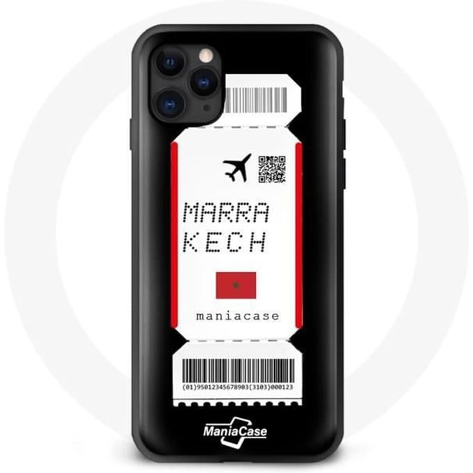 Coque iphone 12 mini billet d'avion marrakech