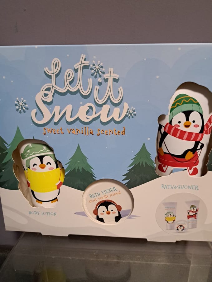 geschenk set kinderen - body lotion - bad en douche gel - bath fizzer -vanille