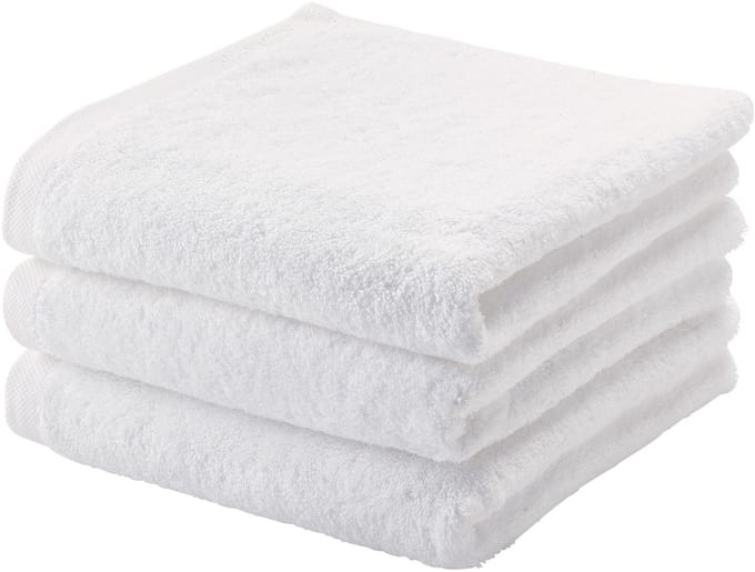 Aquanova handdoek London - 55x100 cm - Set van 3 - Wit