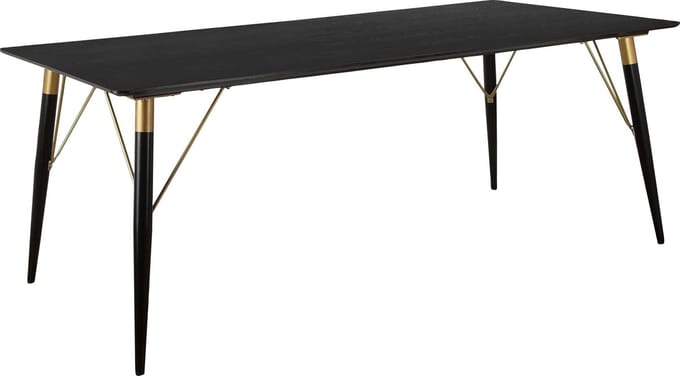 Amagi-Eettafel - 200 cm - Zwart/Goud