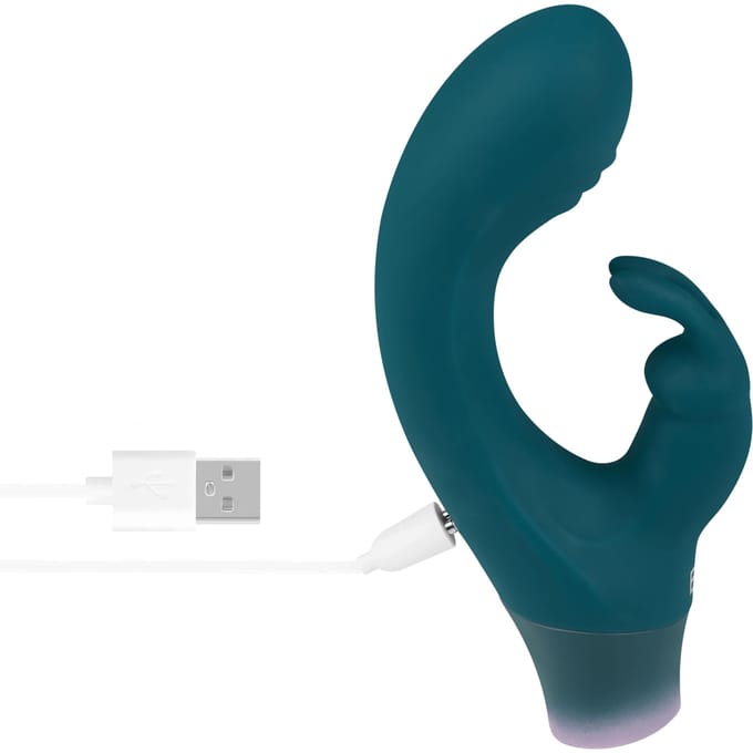 Rabbitvibrator met hartvormige basis, 15 cm
