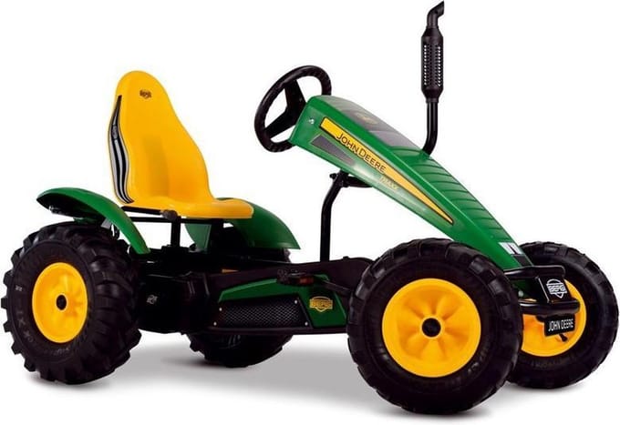BERG XL frame John Deere BFR Skelter - Met handrem - Verstelbare Stoel - Groen/Geel - Vanaf 5 jaar