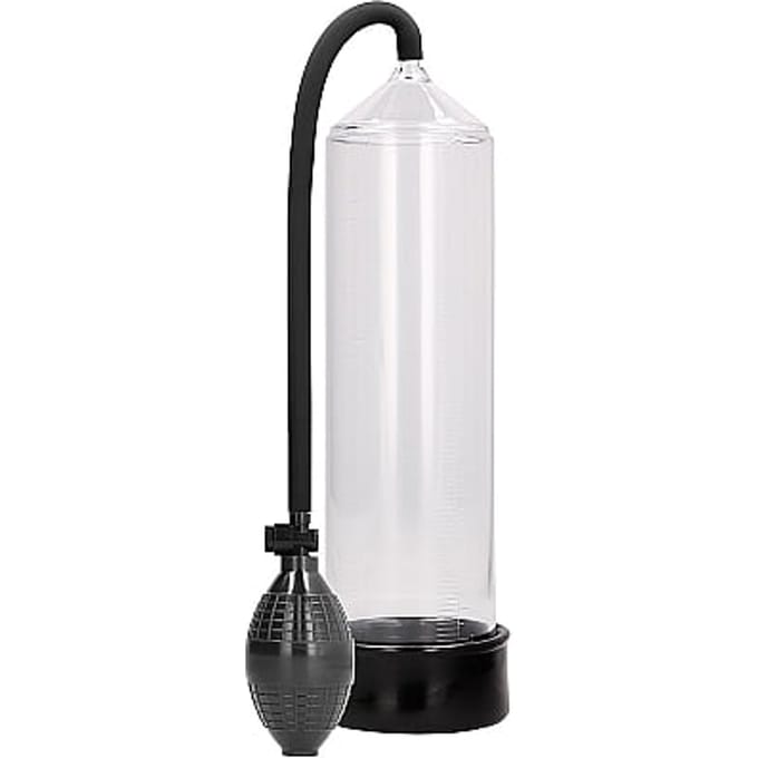 Pumped Klassieke Penis Pomp met Ballonpomp Inclusief Siliconen Penisring- 30 cm - Transparant