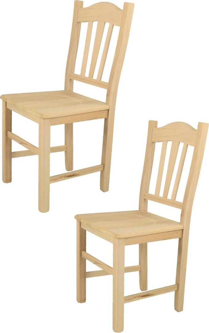 Tommychairs Silvana - Eetkamerstoelen - Set van 2 - Naturel - Hout