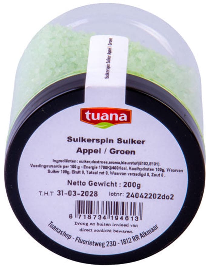 Tuana Kruiden - Suikerspinsuiker - Appel - Tuanashop -