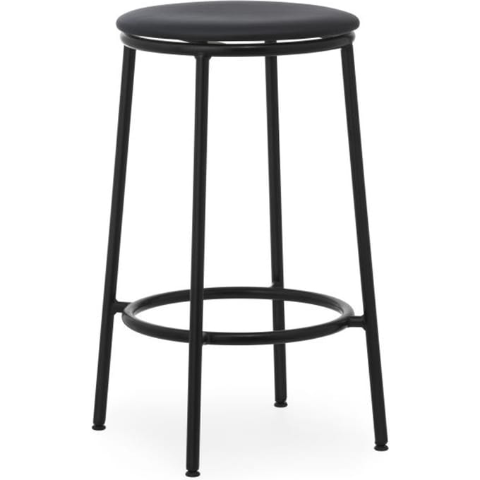 Normann Copenhagen Circa Barkruk  - zwart (Leder) - 65 cm