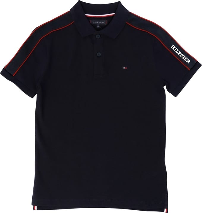 Tommy Hilfiger Kids Monotype Tape Polo - Boys - Blauw - 14 jaar