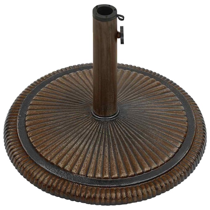 vidaXL - Parasolvoet - 45x45x30 - cm - gietijzer - bronskleurig