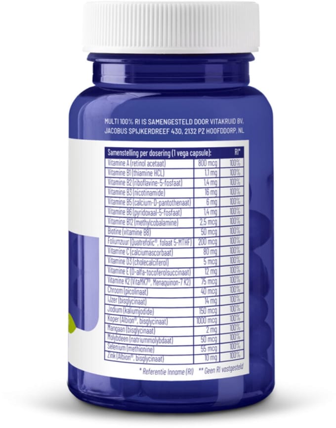 Vitakruid Multi 100% RI - 90 vegacapsules