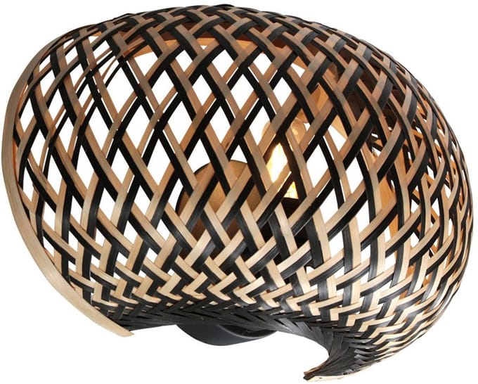 Wandlamp Maze 4400BE - bamboe wandlamp 30x17 cm - in warme japandi sfeer - Anne Light Home