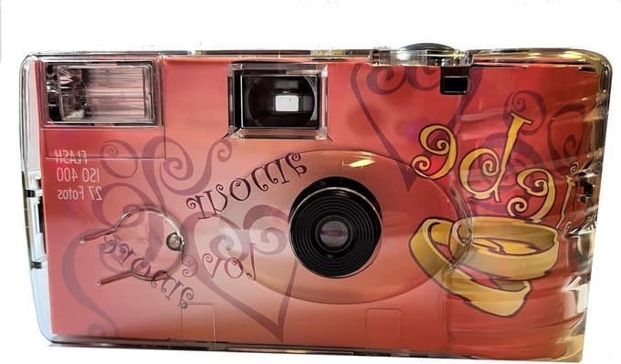 Wegwerpcamera Set - Cadeau Camera - Feest Fotografie - Met Hartjes Design - 4 Pack