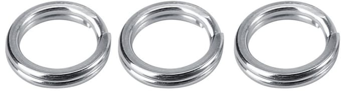 VGEBY 50pcs RVS Split Ringen voor Vissen - Duurzame Double Circle Connector