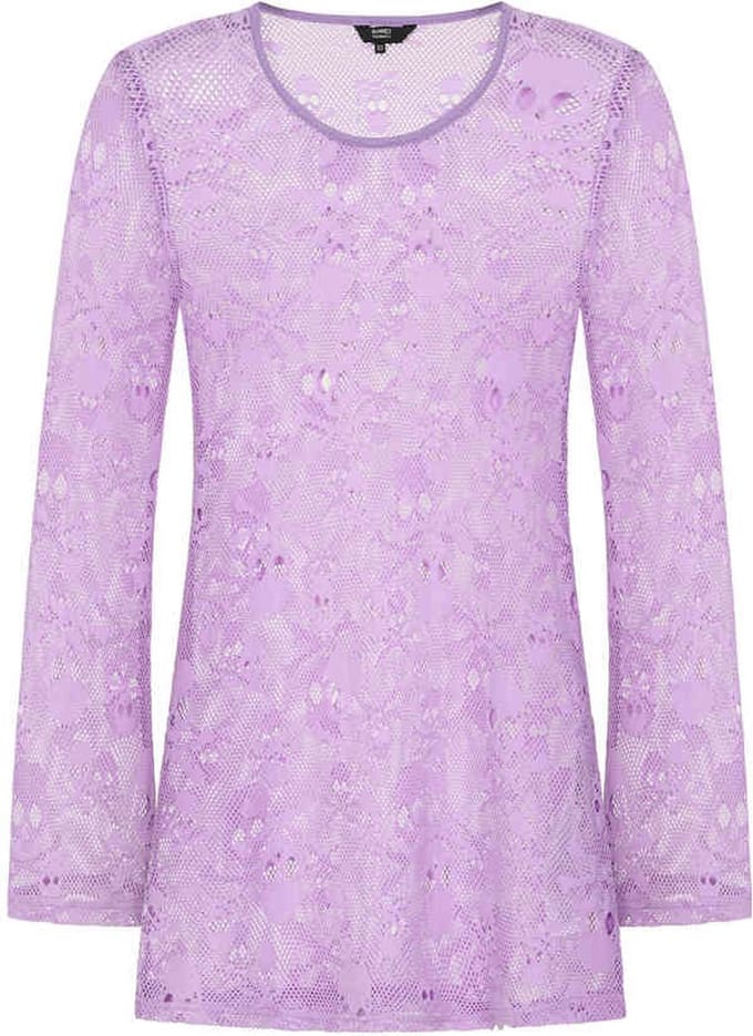 Banned - Bff Net Longsleeve top - L - Paars