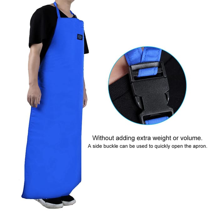Veiligheid CryO Schort Cryogeen Ultra Lage Temperatuur Schort Stikstof Beschermend Blauw(110*70cm) blue