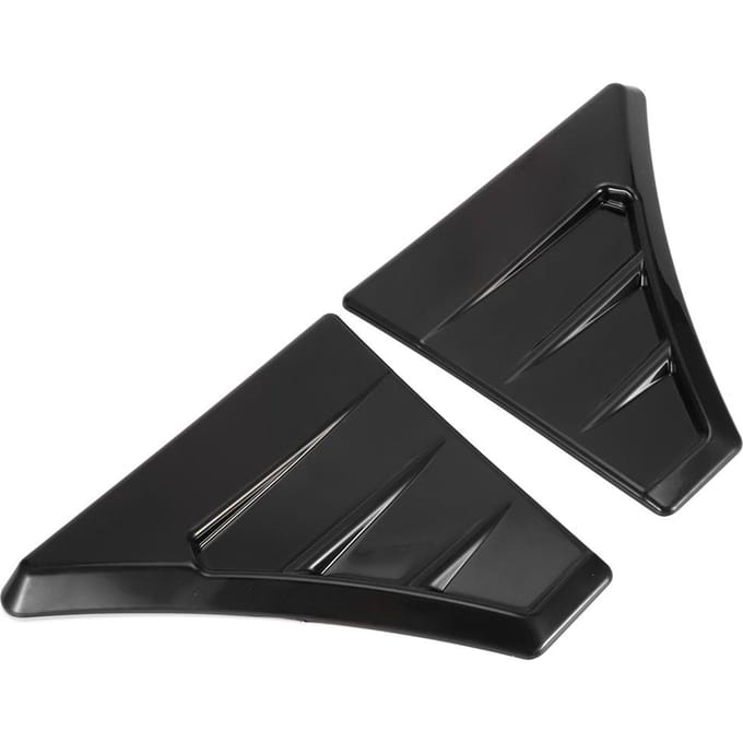 2 stuks vleugelventilatieafdekking auto zijpaneel sierstrip decor sticker retrofit voor ST-stijl geschikt voor Ford Focus MK 2 black