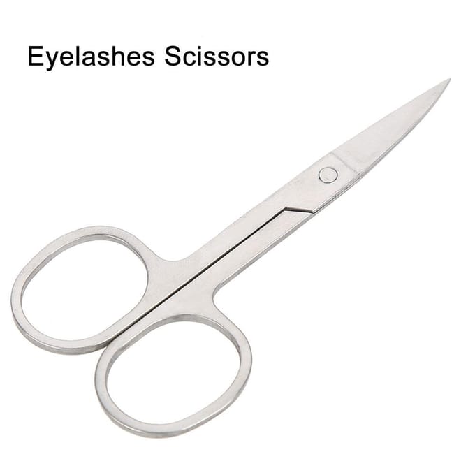 Ciseaux Trimmeur Cils Acier Inoxydable Professionnels Ciseaux Sourcils Barbe Cils white