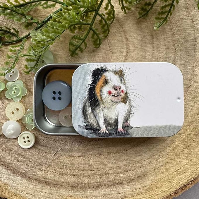 Alex Clark Sliding little Tin Guinea Pig ~ Langwerpig klein opbergblikje Hamster