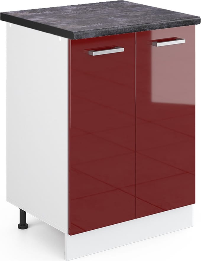 Vicco R-Line Keukenonderkast – 60 cm, WB Antraciet Rode hoogglans