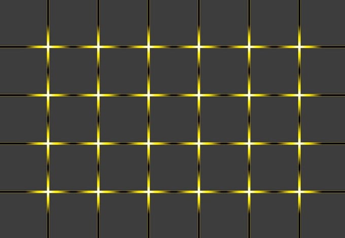Fotobehang Pattern Squares Light Flash | PANORAMIC - 250cm x 104cm | 130g/m2 Vlies